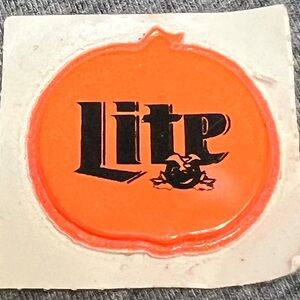 ULTRA RARE VINTAGE Miller beer patch Halloween Pumkin beer attire